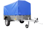 Anhænger med presenning Havetrailer 201 TIP [med støttehjul, blå høj presenning og bøjler]