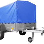 Anhænger med presenning Havetrailer 201 TIP [med støttehjul, blå høj presenning og bøjler]