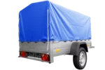 Anhænger med presenning Havetrailer 201 TIP [med støttehjul, blå høj presenning og bøjler] - Billede 5
