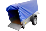 Anhænger med presenning Havetrailer 201 TIP [med støttehjul, blå høj presenning og bøjler] - Billede 4