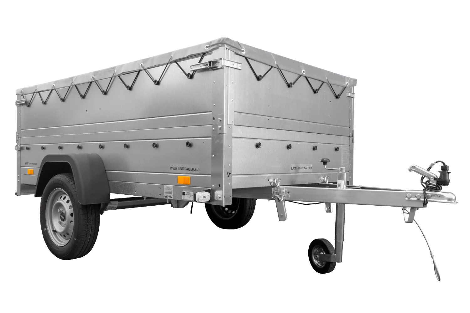 ger_pl_Faltbarer-Anhanger-GARDEN-TRAILER-230-KIPP-mit-zusatzlichen-Bordwanden-Stutzrad-und-Flachplane-4187_7 B-kørekort anhænger Havetrailer 264 TIP med påbygningstofter og støttehjul - Billede 1