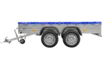 Enkeltakselanhænger 264×150 UNITRAILER GARDEN 265 TIP med én flad presenningsstøtte og blå presenning - Billede 8