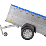 Lang personbil-anhænger Havetrailer 264 TIP med høj presenning, bøjler og støttehjul