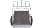Tippevognsanhænger 750 kg Havetrailer 150 TIP 150×106 cm [med høj presenning, bøjler og støttehjul] - Billede 5