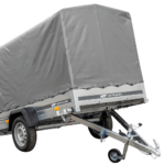 Personbilanhænger 230×125 Havetrailer 230 TIP Unitrailer 750 kg med støttehjul, 110 cm hoher Plane og høje bøjler