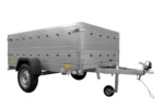 Personbil tippevogn 230×125 Havetrailer 230 TIP Unitrailer 750 kg med støttehjul og ekstra sidetofter - Billede 6