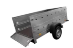 Personbil tippevogn 230×125 Havetrailer 230 TIP Unitrailer 750 kg med støttehjul og ekstra sidetofter - Billede 4